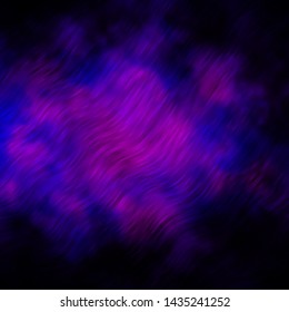 Dark Purple vector layout with wry lines. Colorful illustration in circular style with lines. Pattern for booklets, leaflets.