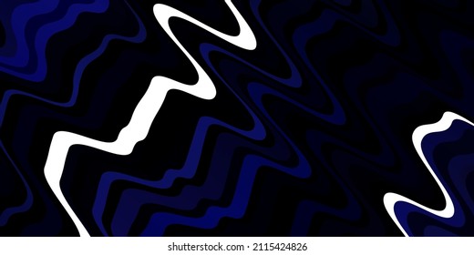 Dark Purple vector layout with wry lines. Abstract illustration with bandy gradient lines. Template for your UI design.