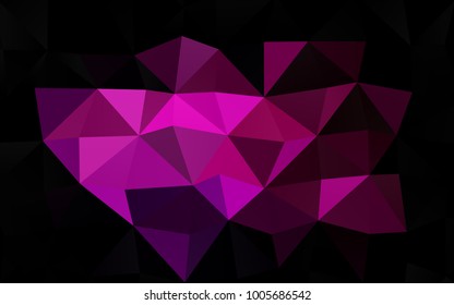 Dark Purple vector low poly template. Shining colored illustration in a brand-new style. Brand-new style for your business design.