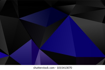 Dark Purple vector low poly template. Creative illustration in halftone style with gradient. Brand-new style for your business design.