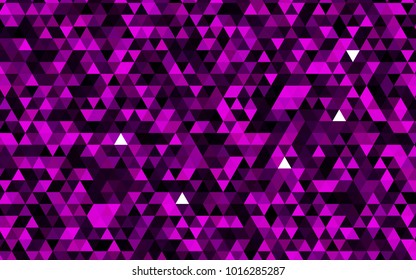 Dark Purple vector low poly background. Triangular geometric sample with gradient.  Triangular pattern for your business design.