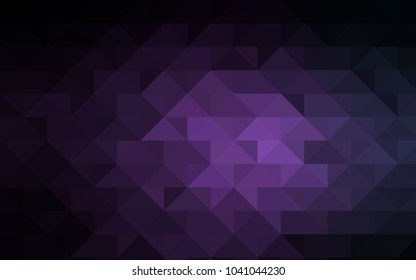Dark Purple vector low poly pattern. A sample with polygonal shapes. The textured pattern can be used for background.