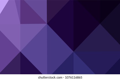 Dark Purple vector low poly cover. Colorful illustration in abstract style with gradient. Brand-new design for your business.