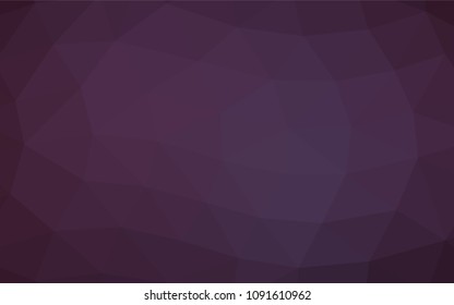 Dark Purple vector low poly background. A vague abstract illustration with gradient. The template can be used as a background for cell phones.