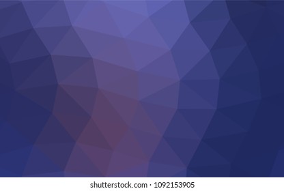 Dark Purple vector low poly template. Creative illustration in halftone style with gradient. The completely new template can be used for your brand book.