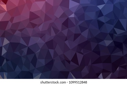 Dark Purple vector low poly texture. Colorful abstract illustration with triangles. Best triangular design for your business.