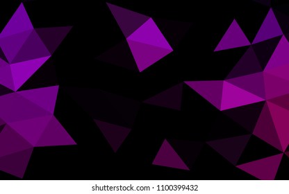 Dark Purple vector low poly low poly. Colorful illustration in abstract style with gradient. Brand new design for your business.