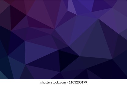 Dark Purple vector low poly texture. Colorful illustration in abstract style with gradient. The best triangular design for your business.