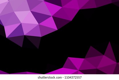 Dark Purple vector low poly low poly. Brand new colored illustration in blurry style with gradient. The elegant pattern can be used as part of a brand book.