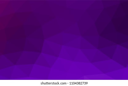 Dark Purple vector low poly background. Shining illustration, which consist of triangles. A completely new design for your business.