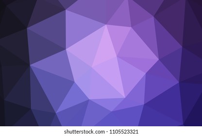 Dark Purple vector low poly layout. Colorful abstract illustration with triangles. A new texture for your web site.