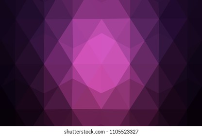 Dark Purple vector low poly layout. Elegant bright polygonal illustration with gradient. A new texture for your web site.