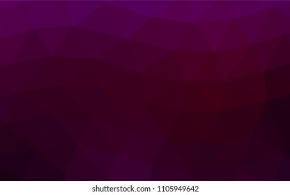 Dark Purple vector low poly pattern. Colorful illustration in abstract style with gradient. The best triangular design for your business.