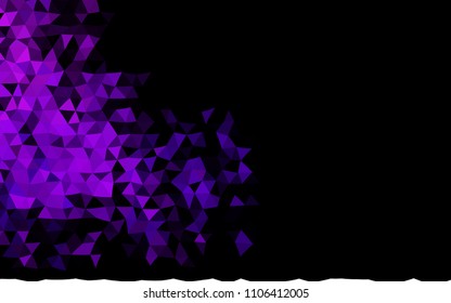 Dark Purple vector low poly template. Shining colored illustration in a Brand new style. The textured pattern can be used for background.