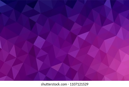 Dark Purple vector low poly texture. Glitter abstract illustration with an elegant triangles. Template for cell phone's backgrounds.