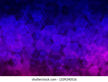 Dark Purple vector low poly pattern. Brand new colored illustration in blurry style with gradient. The completely new template can be used for your brand book.