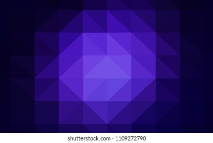 Dark Purple vector low poly cover. Creative geometric illustration in Origami style with gradient. Pattern for a brand book's backdrop.