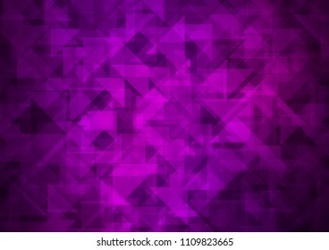 Dark Purple vector low poly low poly. Shining illustration, which consist of triangles. The elegant pattern can be used as part of a brand book.