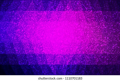 Dark Purple vector low poly crystal background with snowflakes. Polygon christmas design pattern . Low poly illustration of New Year celebration.