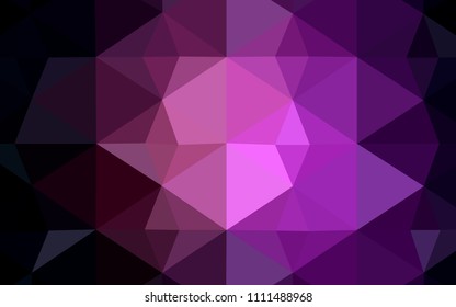 Dark Purple vector low poly cover. Colorful abstract illustration with triangles. Brand new style for your business design.