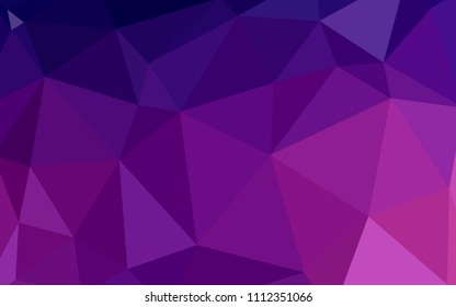 Dark Purple vector low poly texture. Creative geometric illustration in Origami style with gradient. New template for your brand book.
