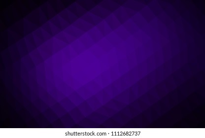 Dark Purple vector low poly cover. Creative illustration in halftone style with gradient. A completely new template for your business design.