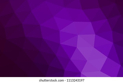 Dark Purple vector low poly . A sample with polygonal shapes. The elegant pattern can be used as part of a brand book.