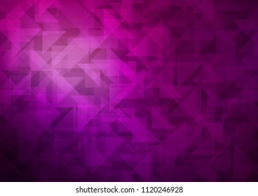 Dark Purple vector low poly cover. A sample with polygonal shapes. The textured pattern can be used for background.