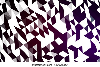 Dark Purple vector low poly mosaic template. Creative geometric illustration in Origami style with gradient. The best triangular design for your business.