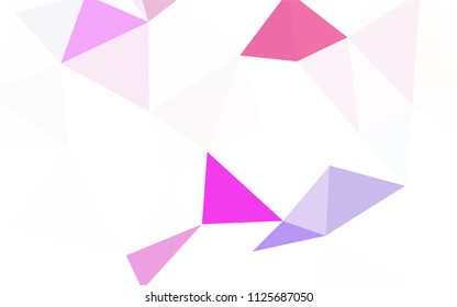 Dark Purple vector low poly layout. Shining colorful illustration with triangles. Polygonal design for your web site.