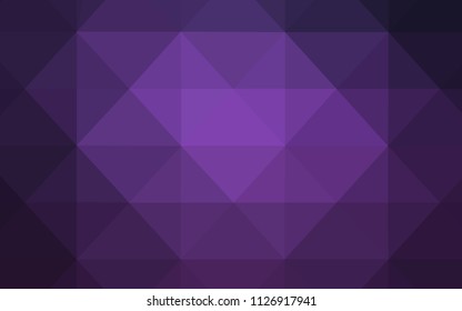Dark Purple vector low poly cover. Creative illustration in halftone style with triangles. A completely new template for your banner.