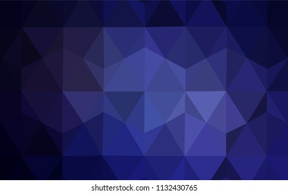 Dark Purple vector low poly texture. Creative illustration in halftone style with triangles. Polygonal design for your web site.