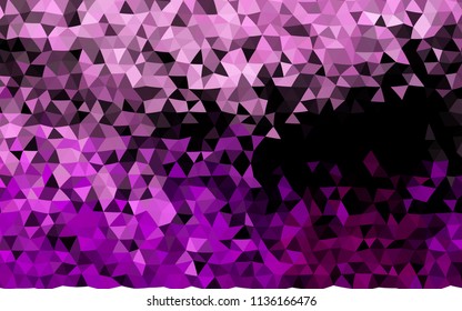 Dark Purple vector low poly background. Glitter abstract illustration with an elegant design. A completely new template for your business design.