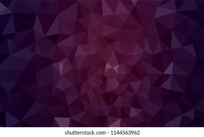 Dark Purple vector low poly texture. Modern abstract illustration with triangles. Polygonal design for your web site.