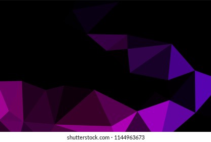 Dark Purple vector low poly cover. Triangular geometric sample with gradient.  Brand new design for your business.