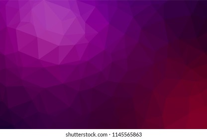 Dark Purple vector low poly layout. Glitter abstract illustration with an elegant design. The elegant pattern can be used as part of a brand book.