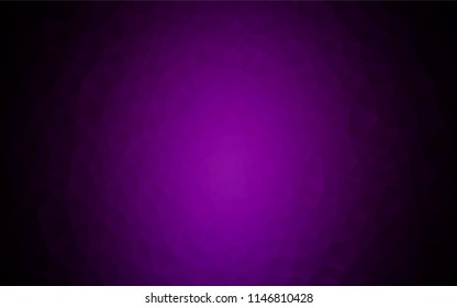Dark Purple vector low poly texture. Modern geometrical abstract illustration with gradient. Triangular pattern for your business design.