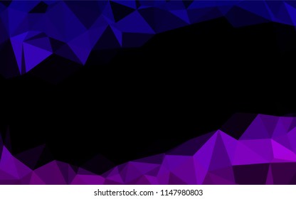 Dark Purple vector low poly cover. A completely new color illustration in a vague style. The best triangular design for your business.