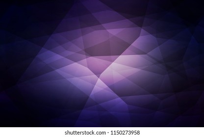 Dark Purple vector low poly cover. Colorful illustration in polygonal style with gradient. A new texture for your web site.