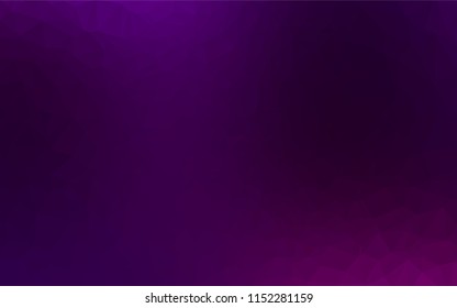 Dark Purple vector low poly cover. Creative geometric illustration in Origami style with gradient. A completely new template for your business design.