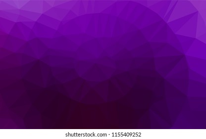 Dark Purple vector low poly layout. A vague abstract illustration with gradient. Brand new style for your business design.