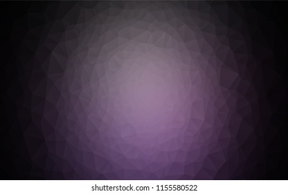 Dark Purple vector low poly cover. Shining illustration, which consist of triangles. Triangular pattern for your business design.