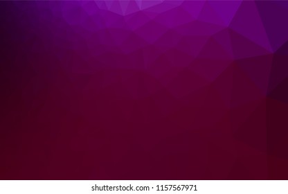 Dark Purple vector low poly layout. Colorful illustration in abstract style with gradient. A completely new design for your business.