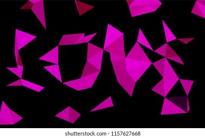 Dark Purple vector low poly layout. Colorful illustration in abstract style with gradient. A completely new design for your business.
