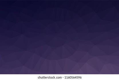 Dark Purple vector low poly layout. A sample with polygonal shapes. The textured pattern can be used for background.