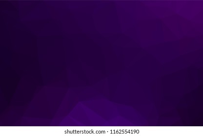 Dark Purple vector low poly texture. Triangular geometric sample with gradient.  The completely new template can be used for your brand book.