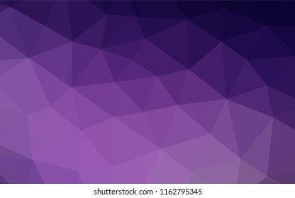 Dark Purple vector low poly cover. Colorful illustration in abstract style with gradient. The textured pattern can be used for background.