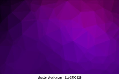 Dark Purple vector low poly texture. Glitter abstract illustration with an elegant design. The polygonal design can be used for your web site.