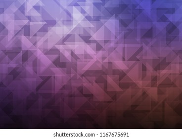 Dark Purple vector low poly layout. Geometric illustration in Origami style with gradient.  The best triangular design for your business.
