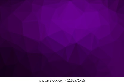Dark Purple vector low poly texture. Glitter abstract illustration with an elegant design. A completely new design for your business.